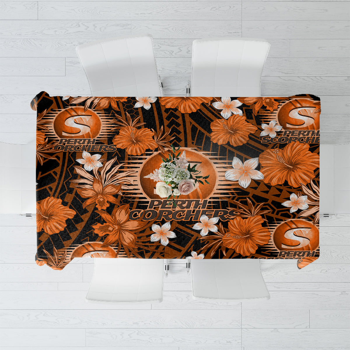 australian-scorchers-cricket-tablecloth-baeuty-pacific-hibiscus-and-polynesian-pattern