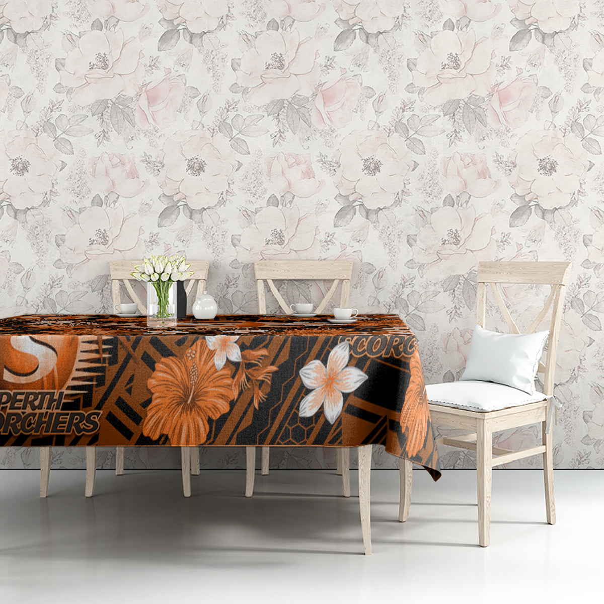 australian-scorchers-cricket-tablecloth-baeuty-pacific-hibiscus-and-polynesian-pattern