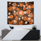 australian-scorchers-cricket-tapestry-baeuty-pacific-hibiscus-and-polynesian-pattern