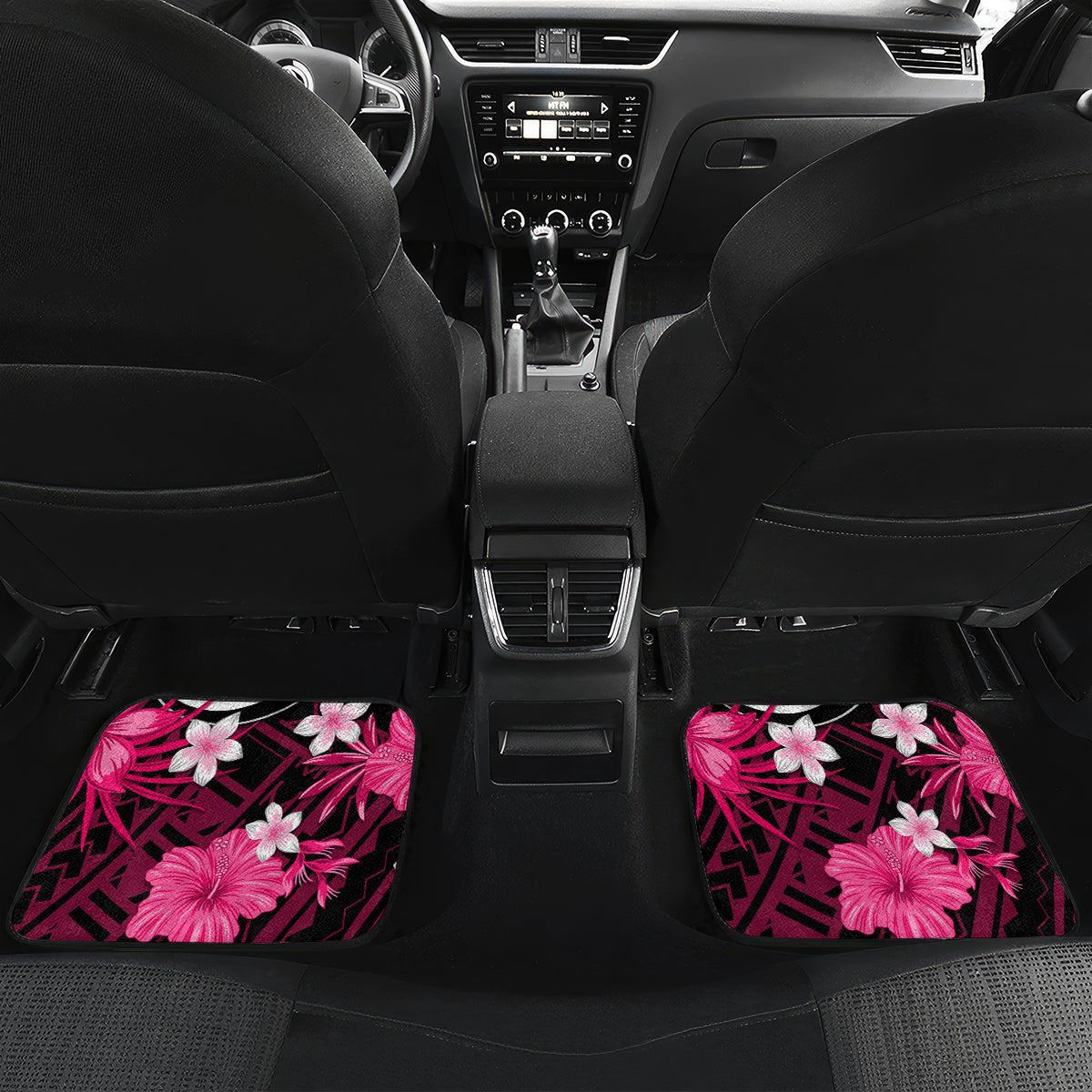 australian-sixers-cricket-car-mats-baeuty-pacific-hibiscus-and-polynesian-pattern