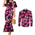 australian-sixers-cricket-couples-matching-mermaid-dress-and-long-sleeve-button-shirts-baeuty-pacific-hibiscus-and-polynesian-pattern
