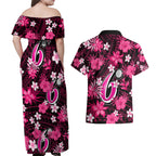 australian-sixers-cricket-couples-matching-off-shoulder-maxi-dress-and-hawaiian-shirt-baeuty-pacific-hibiscus-and-polynesian-pattern