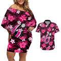 australian-sixers-cricket-couples-matching-off-shoulder-short-dress-and-hawaiian-shirt-baeuty-pacific-hibiscus-and-polynesian-pattern
