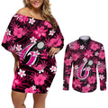 australian-sixers-cricket-couples-matching-off-shoulder-short-dress-and-long-sleeve-button-shirts-baeuty-pacific-hibiscus-and-polynesian-pattern