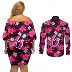 australian-sixers-cricket-couples-matching-off-shoulder-short-dress-and-long-sleeve-button-shirts-baeuty-pacific-hibiscus-and-polynesian-pattern