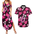 australian-sixers-cricket-couples-matching-summer-maxi-dress-and-hawaiian-shirt-baeuty-pacific-hibiscus-and-polynesian-pattern