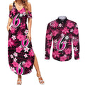 australian-sixers-cricket-couples-matching-summer-maxi-dress-and-long-sleeve-button-shirts-baeuty-pacific-hibiscus-and-polynesian-pattern