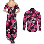 australian-sixers-cricket-couples-matching-summer-maxi-dress-and-long-sleeve-button-shirts-baeuty-pacific-hibiscus-and-polynesian-pattern