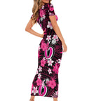 australian-sixers-cricket-family-matching-short-sleeve-bodycon-dress-and-hawaiian-shirt-baeuty-pacific-hibiscus-and-polynesian-pattern