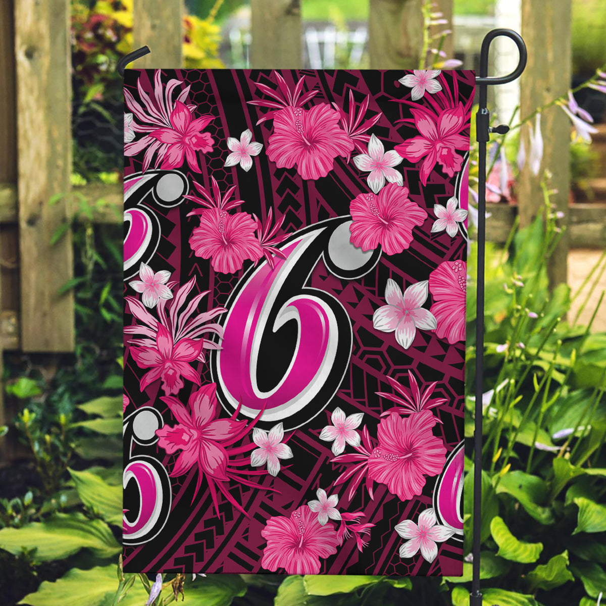 australian-sixers-cricket-garden-flag-baeuty-pacific-hibiscus-and-polynesian-pattern