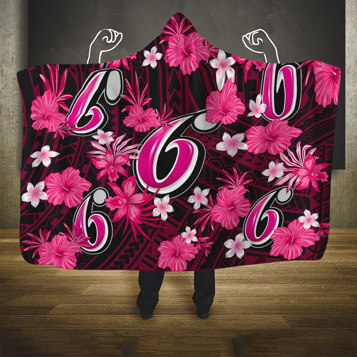 australian-sixers-cricket-hooded-blanket-baeuty-pacific-hibiscus-and-polynesian-pattern