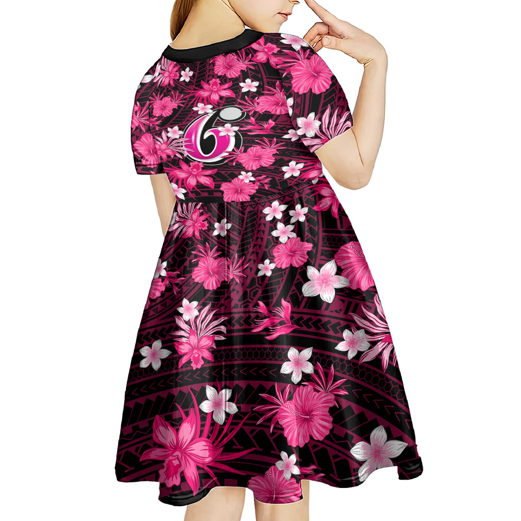 australian-sixers-cricket-kid-short-sleeve-dress-baeuty-pacific-hibiscus-and-polynesian-pattern