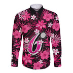 australian-sixers-cricket-long-sleeve-button-shirt-baeuty-pacific-hibiscus-and-polynesian-pattern