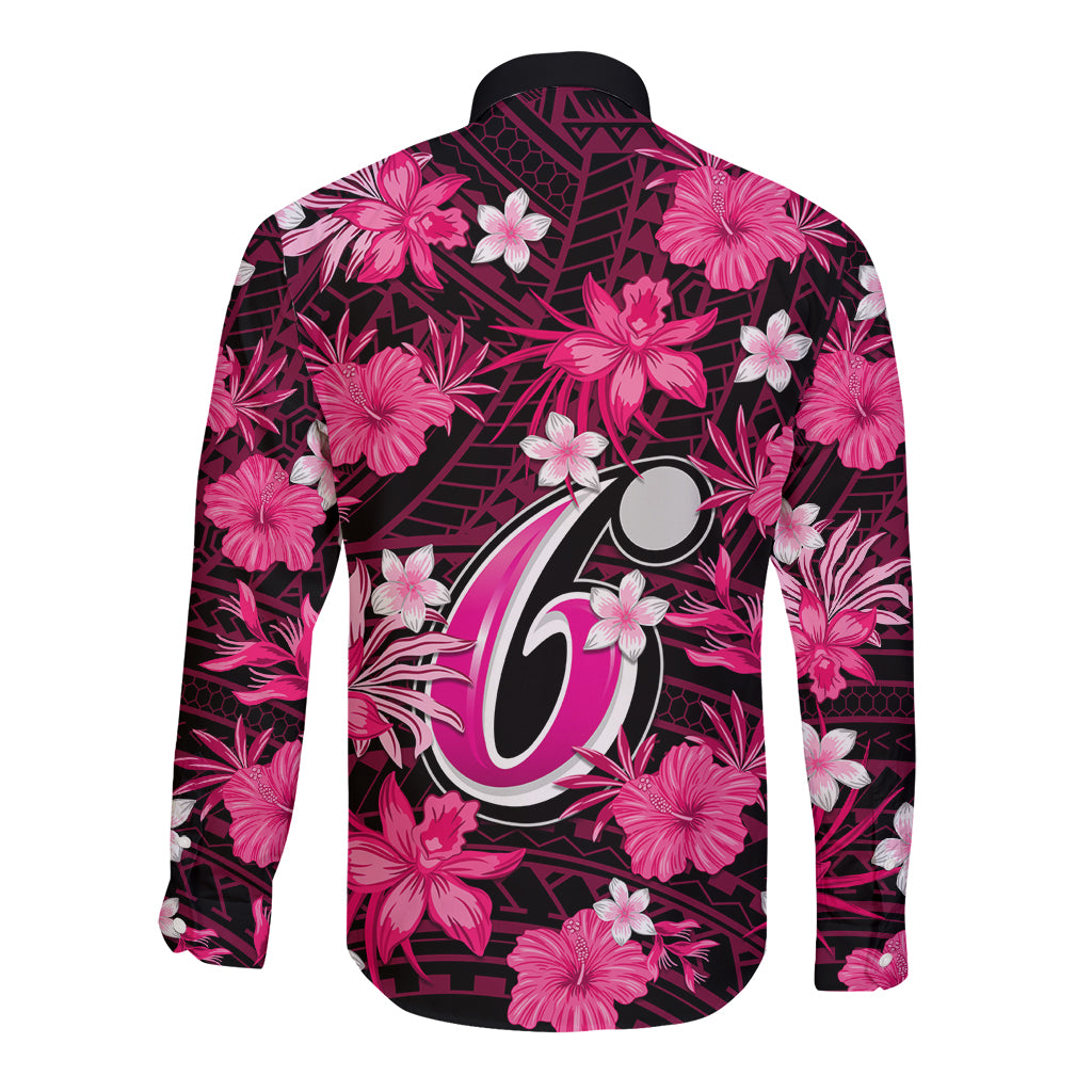australian-sixers-cricket-long-sleeve-button-shirt-baeuty-pacific-hibiscus-and-polynesian-pattern