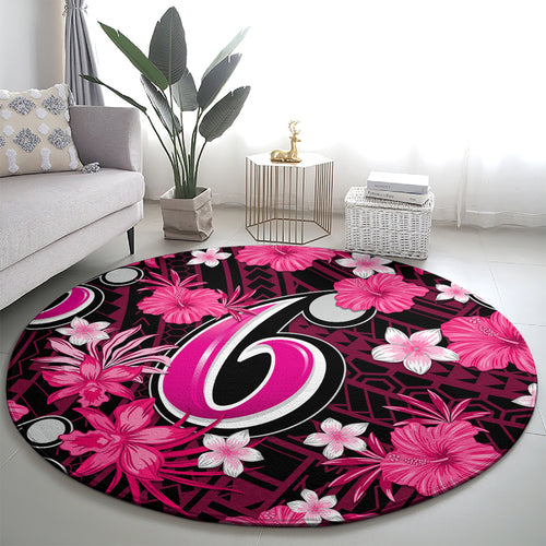 australian-sixers-cricket-round-carpet-baeuty-pacific-hibiscus-and-polynesian-pattern