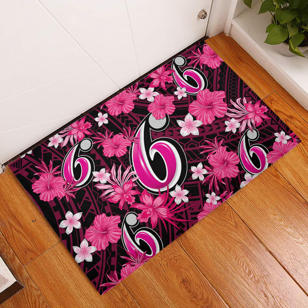 australian-sixers-cricket-rubber-doormat-baeuty-pacific-hibiscus-and-polynesian-pattern