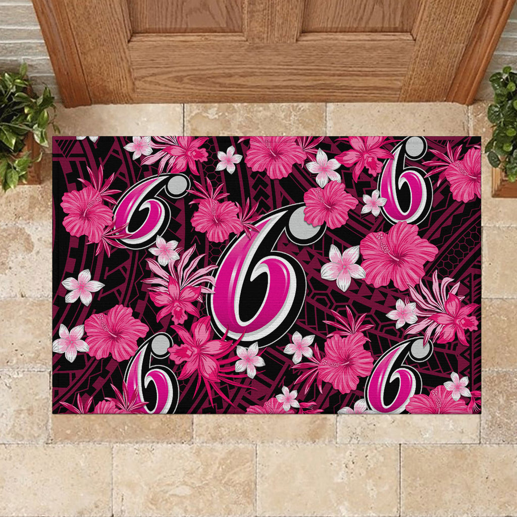 australian-sixers-cricket-rubber-doormat-baeuty-pacific-hibiscus-and-polynesian-pattern