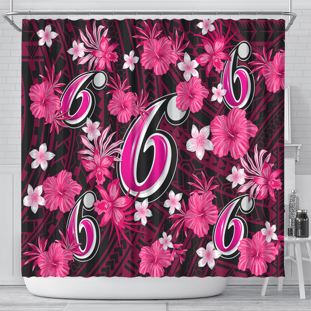 australian-sixers-cricket-shower-curtain-baeuty-pacific-hibiscus-and-polynesian-pattern