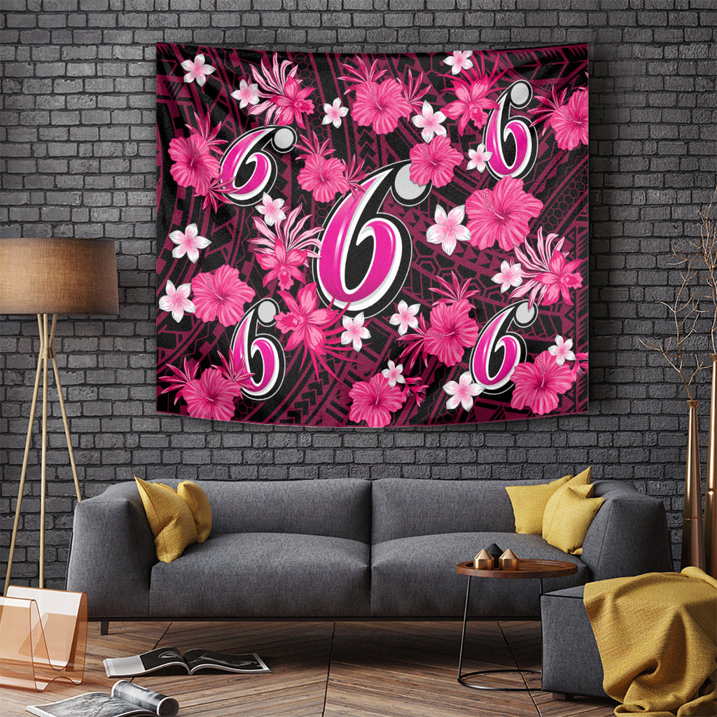 australian-sixers-cricket-tapestry-baeuty-pacific-hibiscus-and-polynesian-pattern