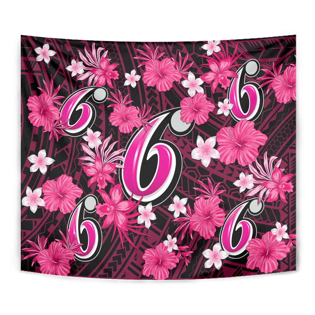 australian-sixers-cricket-tapestry-baeuty-pacific-hibiscus-and-polynesian-pattern