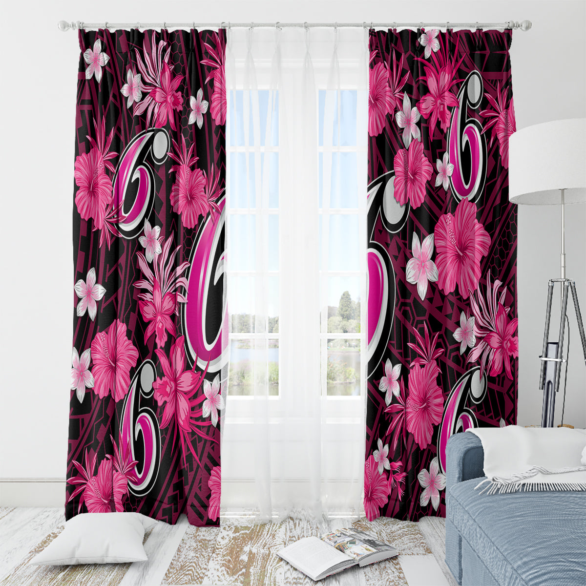 australian-sixers-cricket-window-curtain-baeuty-pacific-hibiscus-and-polynesian-pattern