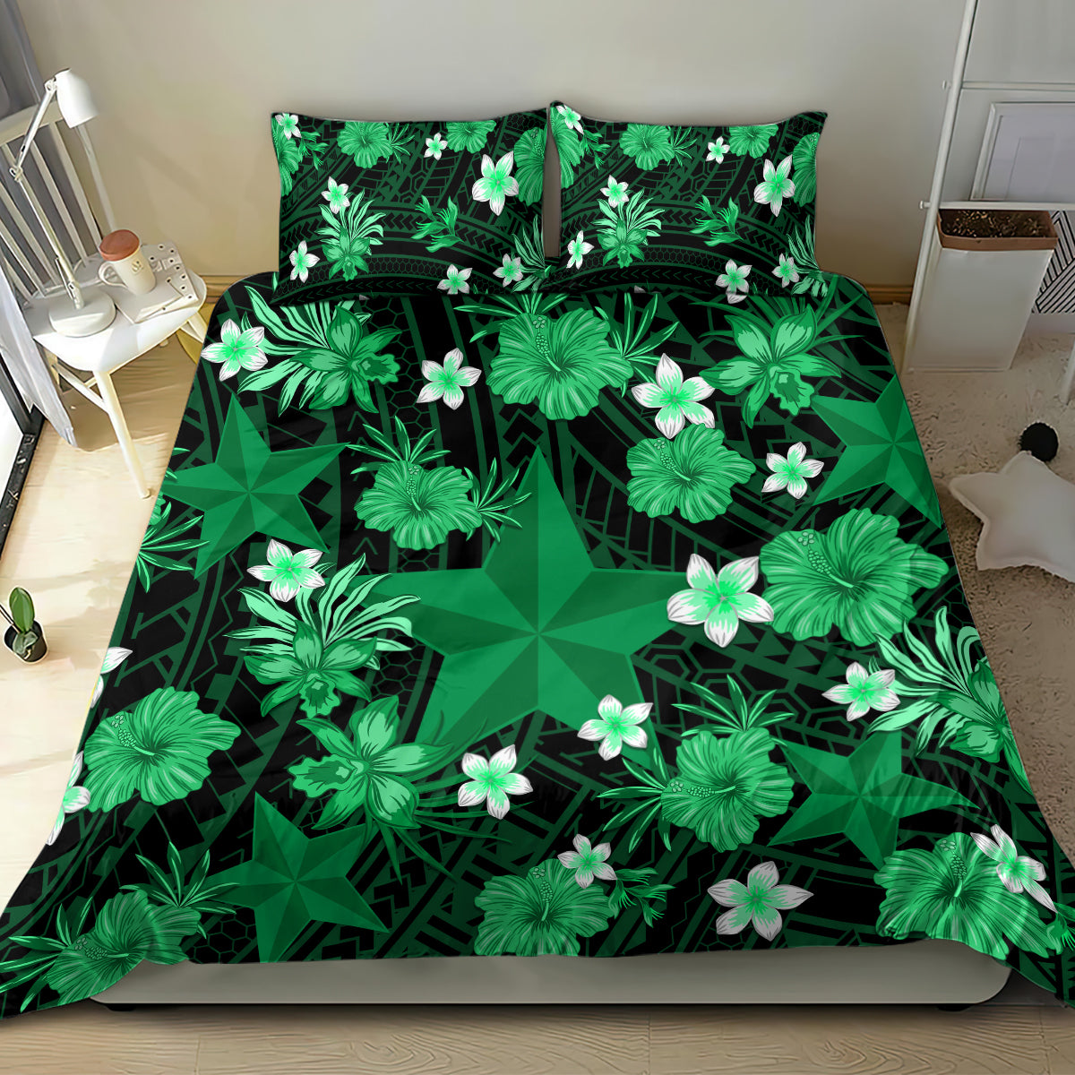 australian-stars-cricket-bedding-set-baeuty-pacific-hibiscus-and-polynesian-pattern