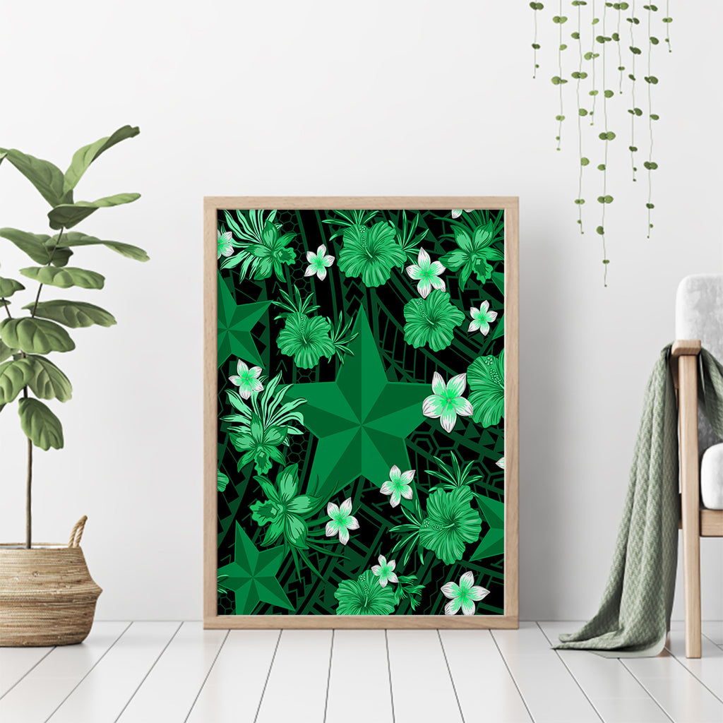 australian-stars-cricket-canvas-wall-art-baeuty-pacific-hibiscus-and-polynesian-pattern