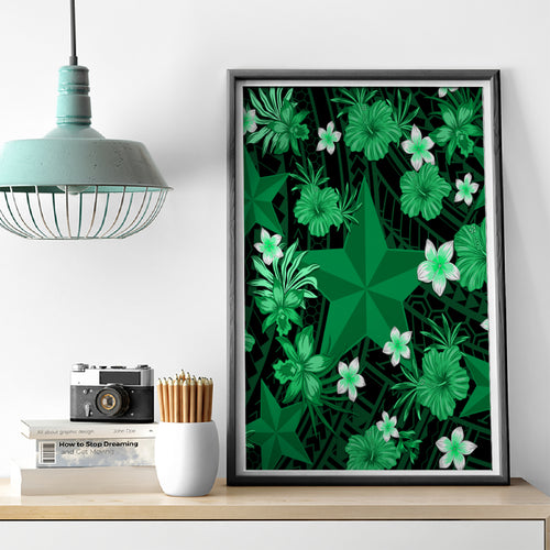 australian-stars-cricket-canvas-wall-art-baeuty-pacific-hibiscus-and-polynesian-pattern
