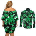australian-stars-cricket-couples-matching-off-shoulder-short-dress-and-long-sleeve-button-shirts-baeuty-pacific-hibiscus-and-polynesian-pattern