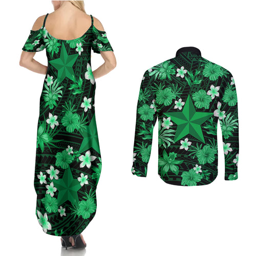 australian-stars-cricket-couples-matching-summer-maxi-dress-and-long-sleeve-button-shirts-baeuty-pacific-hibiscus-and-polynesian-pattern