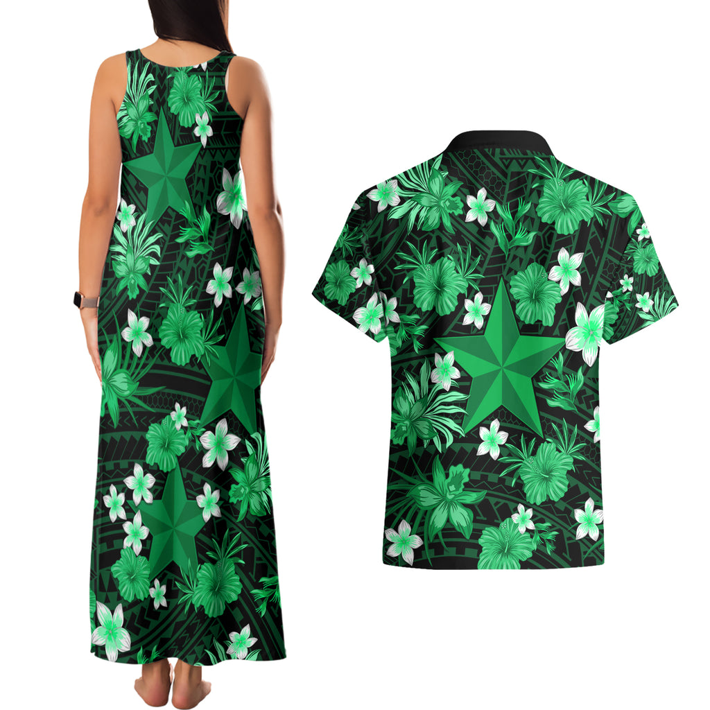 australian-stars-cricket-couples-matching-tank-maxi-dress-and-hawaiian-shirt-baeuty-pacific-hibiscus-and-polynesian-pattern