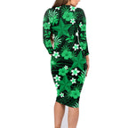 australian-stars-cricket-family-matching-long-sleeve-bodycon-dress-and-hawaiian-shirt-baeuty-pacific-hibiscus-and-polynesian-pattern