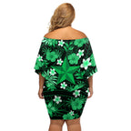 australian-stars-cricket-family-matching-off-shoulder-short-dress-and-hawaiian-shirt-baeuty-pacific-hibiscus-and-polynesian-pattern