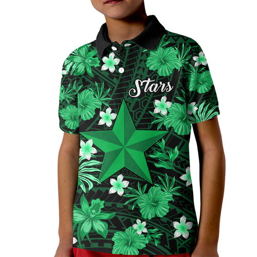 australian-stars-cricket-kid-polo-shirt-baeuty-pacific-hibiscus-and-polynesian-pattern