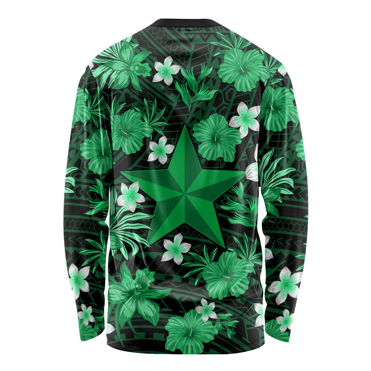 australian-stars-cricket-long-sleeve-shirt-baeuty-pacific-hibiscus-and-polynesian-pattern