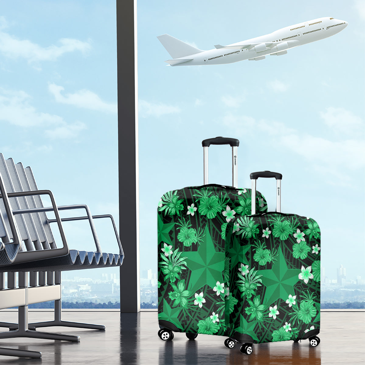 australian-stars-cricket-luggage-cover-baeuty-pacific-hibiscus-and-polynesian-pattern