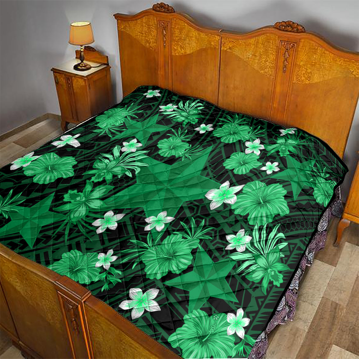 australian-stars-cricket-quilt-baeuty-pacific-hibiscus-and-polynesian-pattern