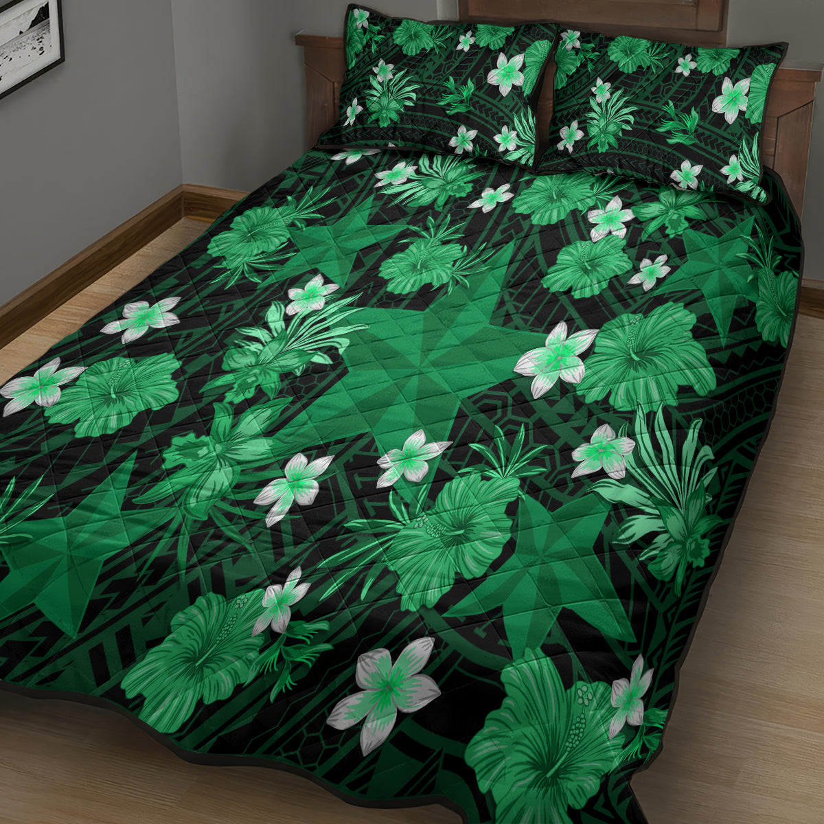 australian-stars-cricket-quilt-bed-set-baeuty-pacific-hibiscus-and-polynesian-pattern