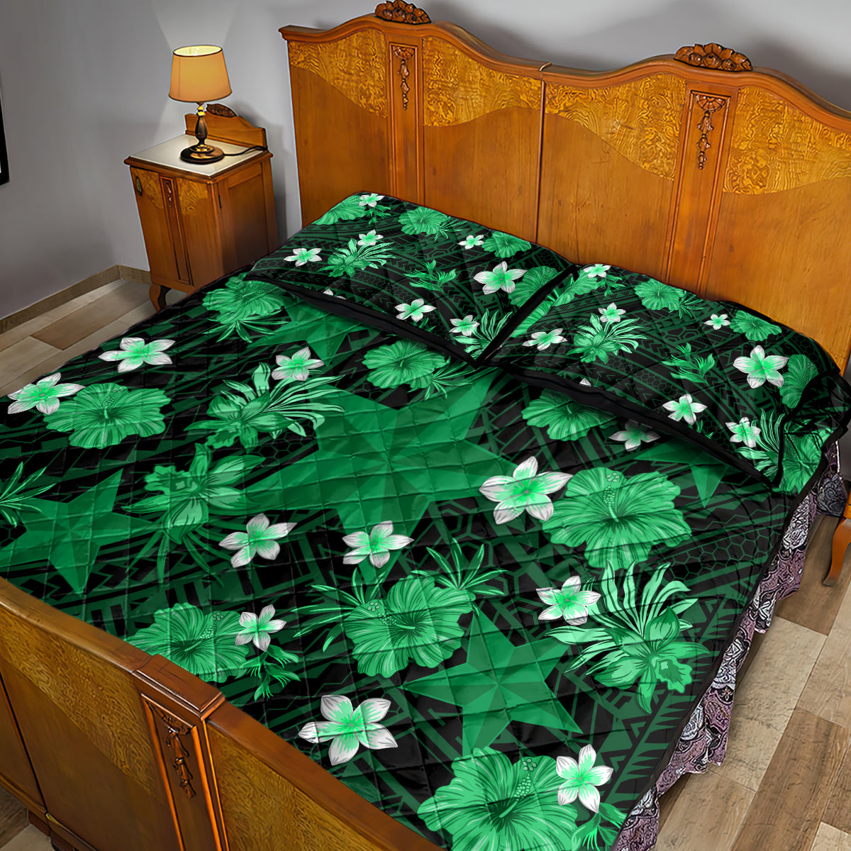 australian-stars-cricket-quilt-bed-set-baeuty-pacific-hibiscus-and-polynesian-pattern