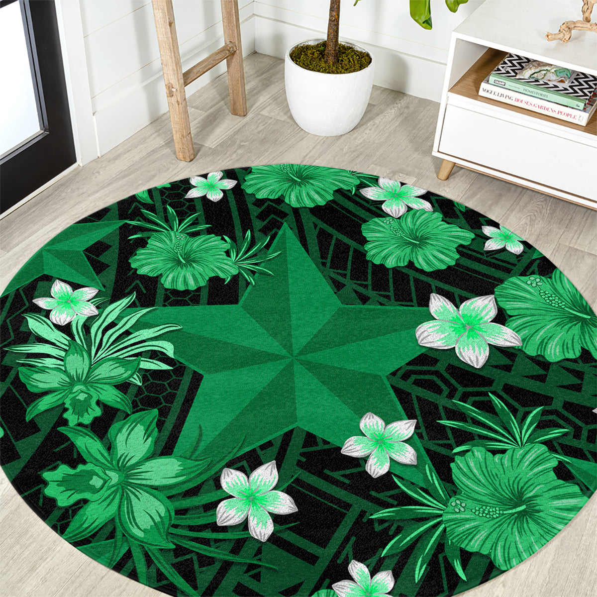 australian-stars-cricket-round-carpet-baeuty-pacific-hibiscus-and-polynesian-pattern