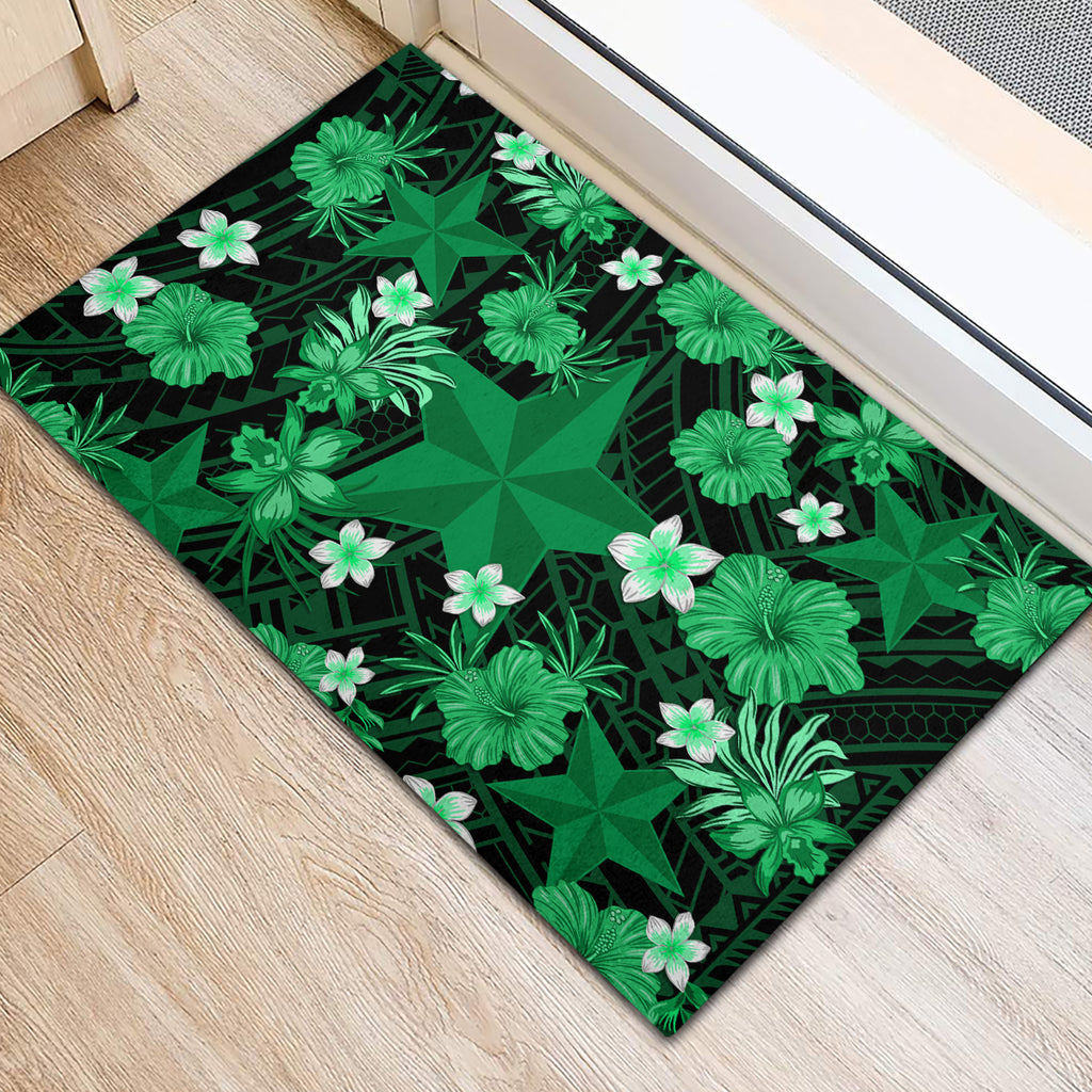 australian-stars-cricket-rubber-doormat-baeuty-pacific-hibiscus-and-polynesian-pattern