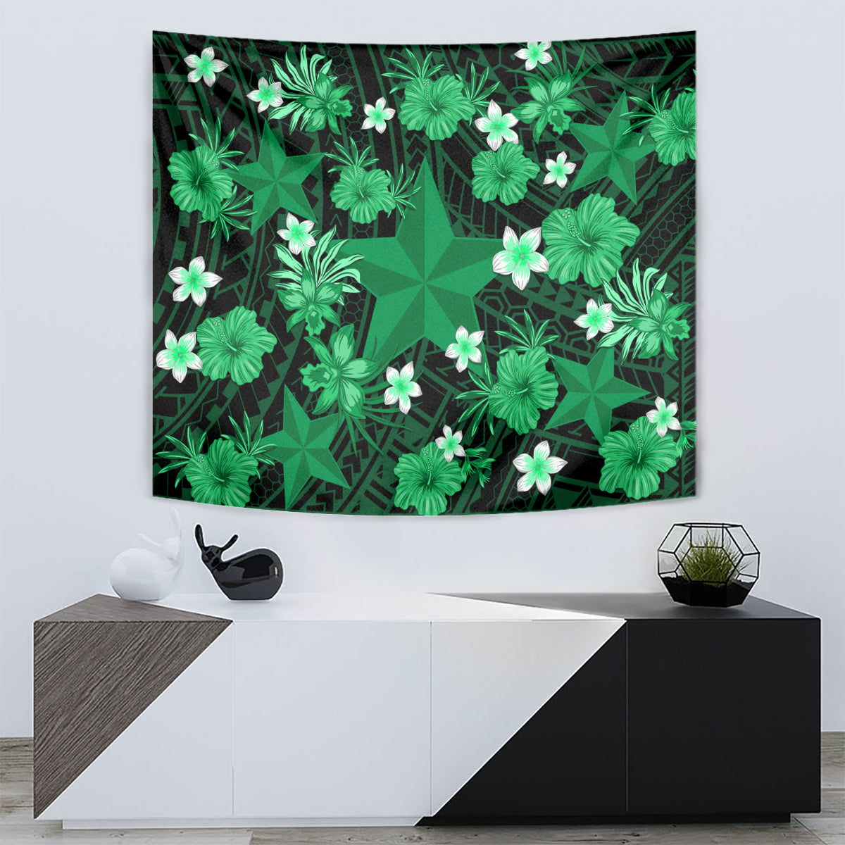 australian-stars-cricket-tapestry-baeuty-pacific-hibiscus-and-polynesian-pattern