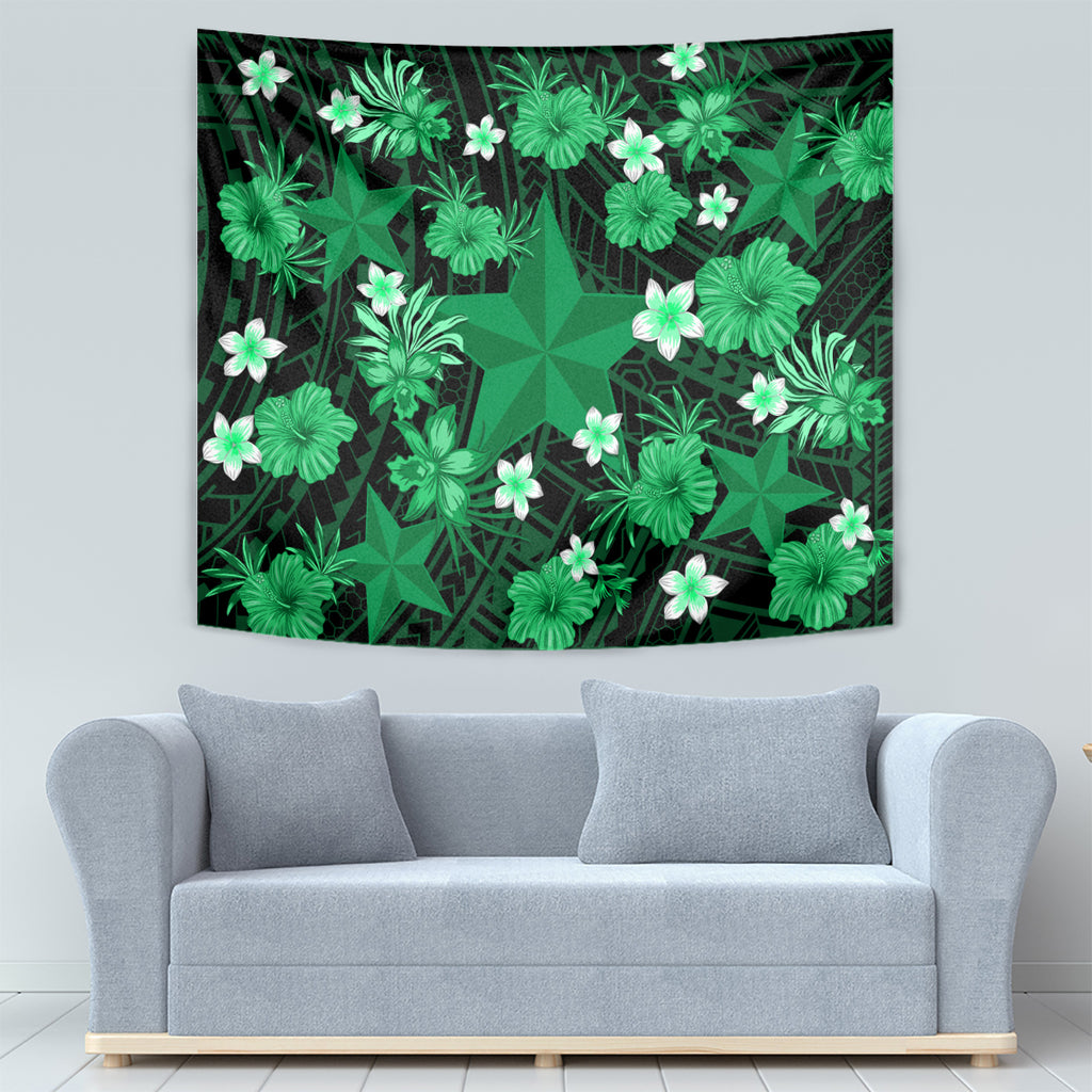 australian-stars-cricket-tapestry-baeuty-pacific-hibiscus-and-polynesian-pattern