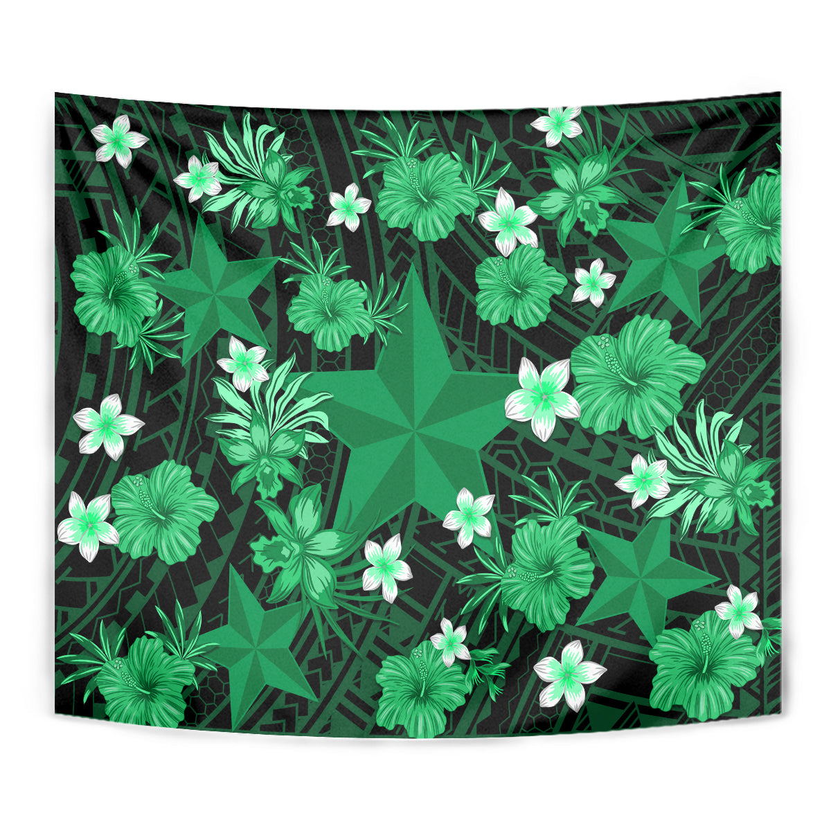 australian-stars-cricket-tapestry-baeuty-pacific-hibiscus-and-polynesian-pattern