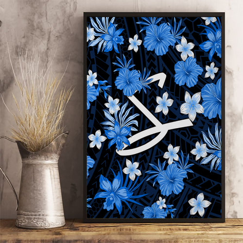 australian-strikers-cricket-canvas-wall-art-baeuty-pacific-hibiscus-and-polynesian-pattern