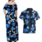 australian-strikers-cricket-couples-matching-off-shoulder-maxi-dress-and-hawaiian-shirt-baeuty-pacific-hibiscus-and-polynesian-pattern