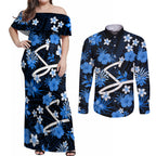 australian-strikers-cricket-couples-matching-off-shoulder-maxi-dress-and-long-sleeve-button-shirts-baeuty-pacific-hibiscus-and-polynesian-pattern
