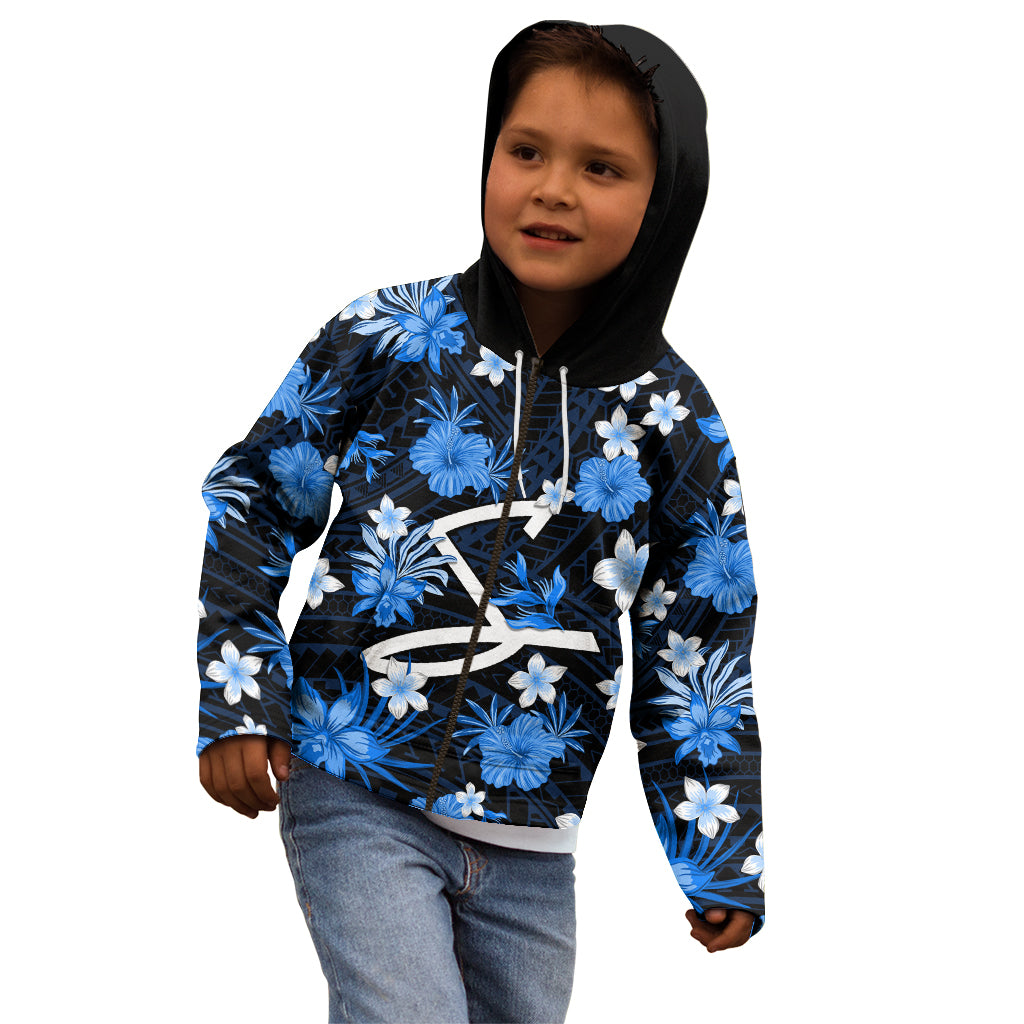 australian-strikers-cricket-kid-hoodie-baeuty-pacific-hibiscus-and-polynesian-pattern
