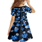 australian-strikers-cricket-kid-short-sleeve-dress-baeuty-pacific-hibiscus-and-polynesian-pattern