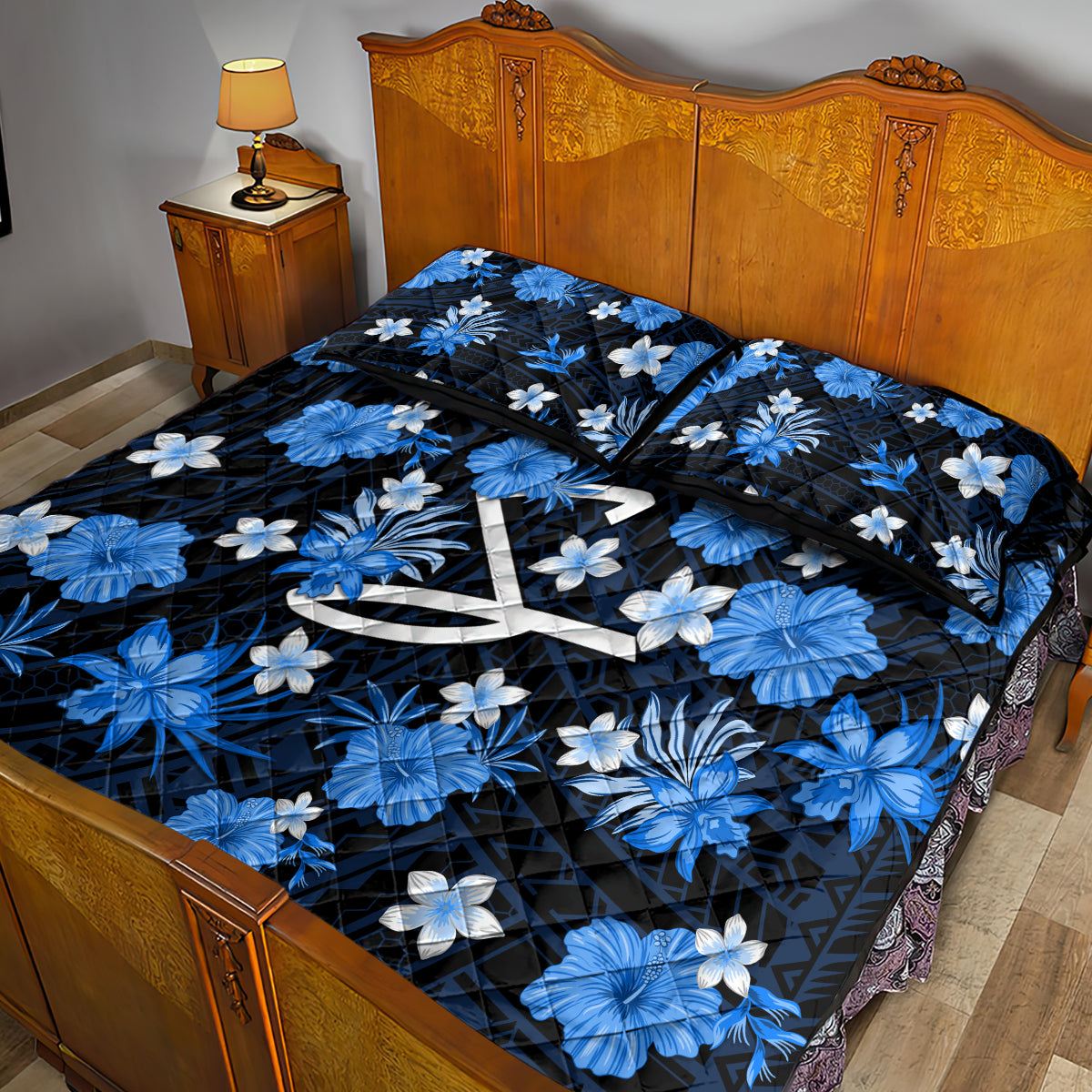 australian-strikers-cricket-quilt-bed-set-baeuty-pacific-hibiscus-and-polynesian-pattern